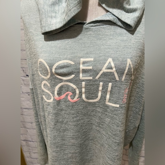 Ocean Soul Long Beach Island Pullover Long Sleeve Hoodie Shirt Size XL - Picture 2 of 9
